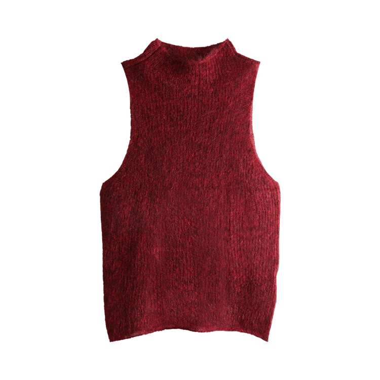 Amomento Sheer Sleeveless Top "Red"