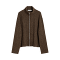 Our Legacy Shrunken Fullzip Polo Coat "Brown Sparse Buckle Weave"