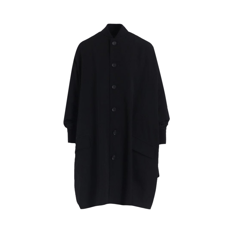 Yohji Yamamoto Padded Drape Coat "Black"