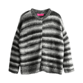 The Elder Statesman Rover Boucle Pullover "Black Gradient"