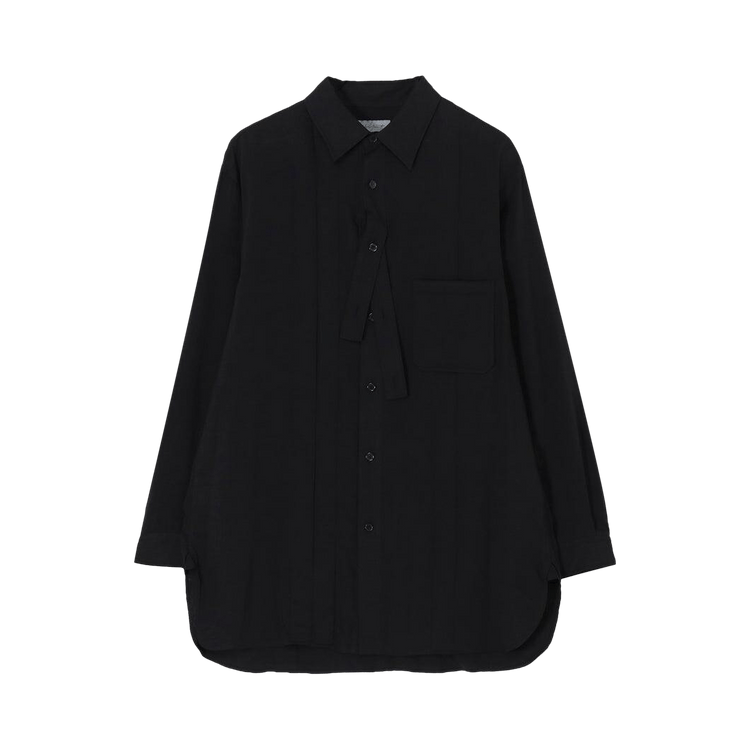 Yohji Yamamoto Pour Homme Double Placket Padded B Shirt "Black"
