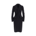 Yohji Yamamoto Flap Detail Slim Dress "Black"