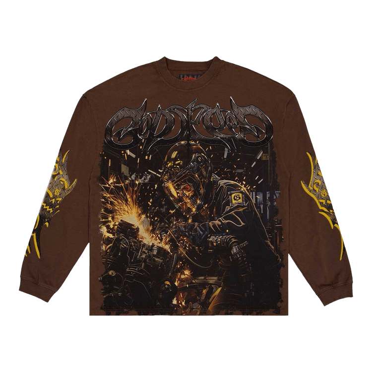 Godspeed Under Construction Long-Sleeve T-Shirt "Brown"
