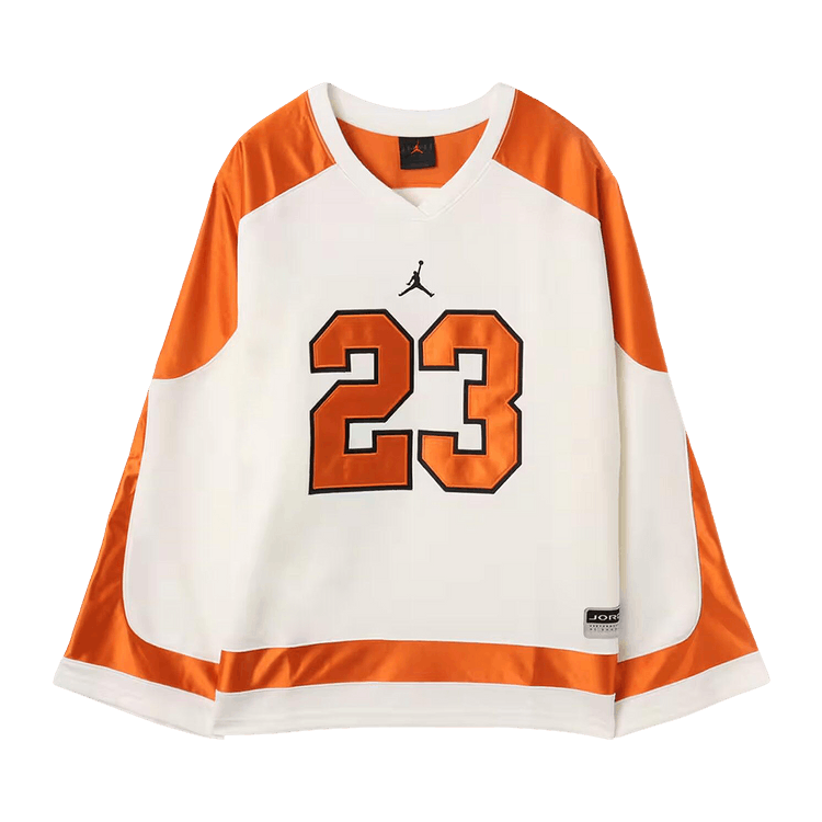Air Jordan MJ Collegiate Hockey Jersey "Sail/Starfish/Black"