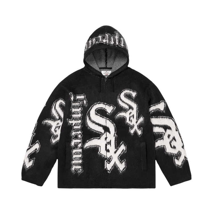 Supreme x Chicago White Sox Zip Up Hooded Sweater "Black"