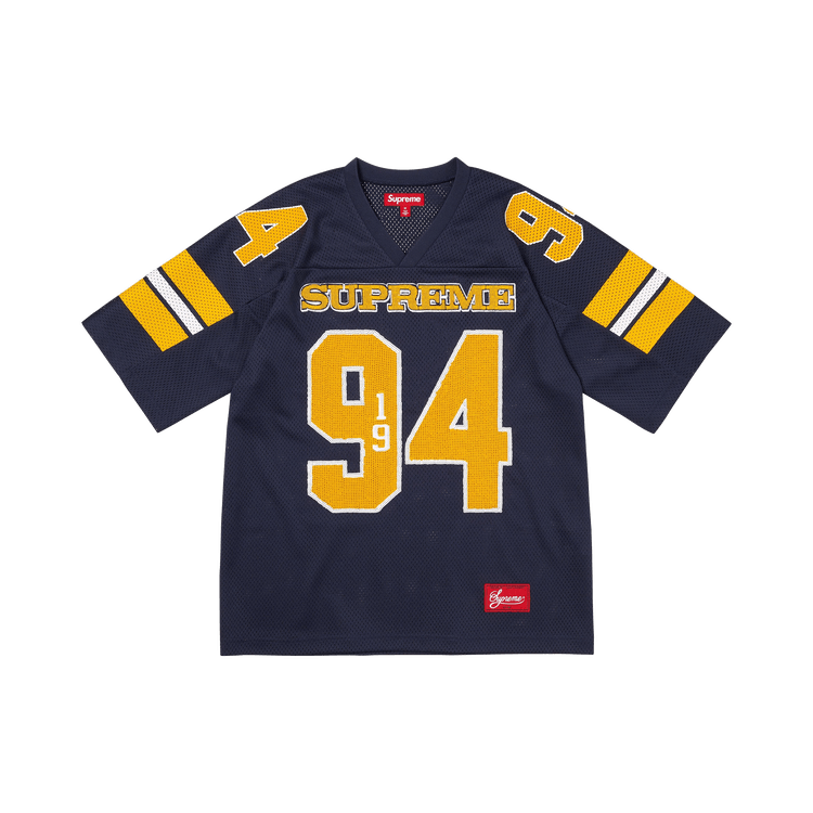 Supreme Sequin Football Jersey "Navy"