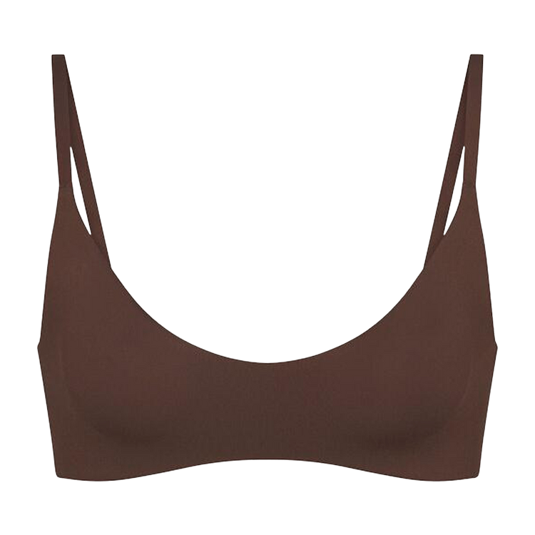 NikeSKIMS Matte Micro Scoop Bra "Dark Sepia"