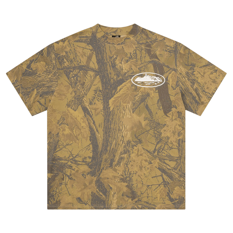 Corteiz Island Puff Print Tee "Forest Camo"