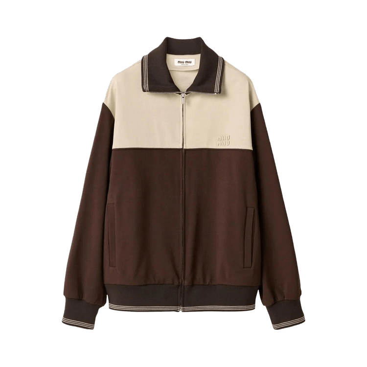 Miu Miu Zipper Sweatshirt "Cocoa/Sand"