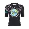 Marine Serre Regenerated Graphic Jersey Baby Fit T-Shirt "Black/Pink"