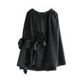 Tao Comme des Garçons Bow-Adorned Flared Skirt "Black"