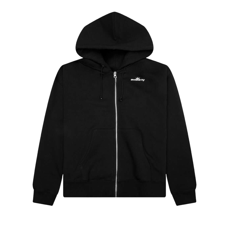 Awake NY Crown Logo Full Zip Hoodie "Black"