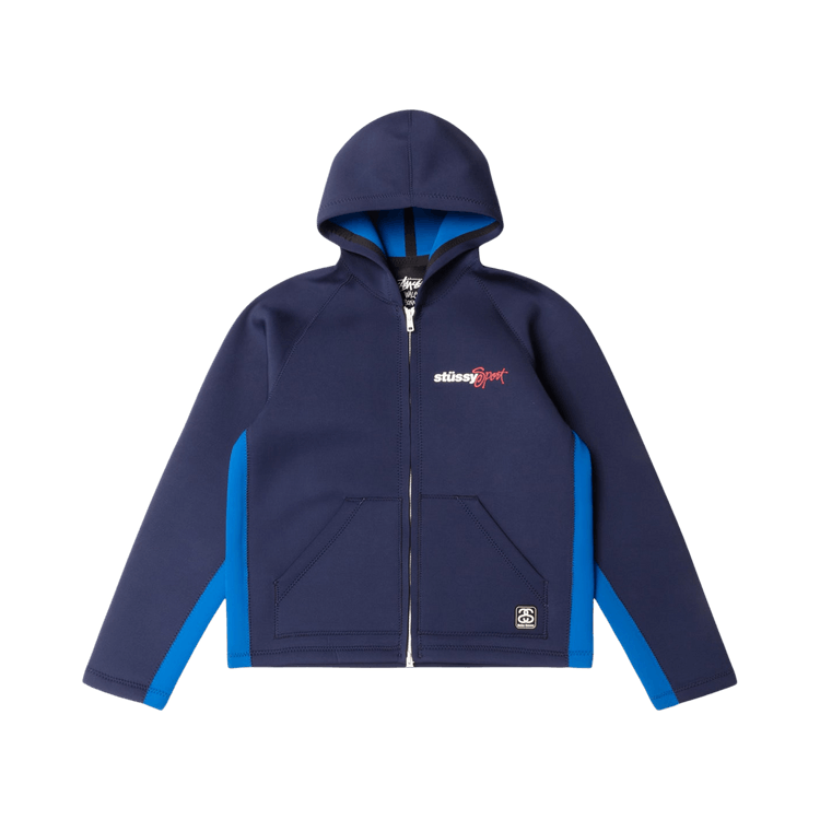 Stussy x Wales Bonner Neoprene Hoodie "Navy"