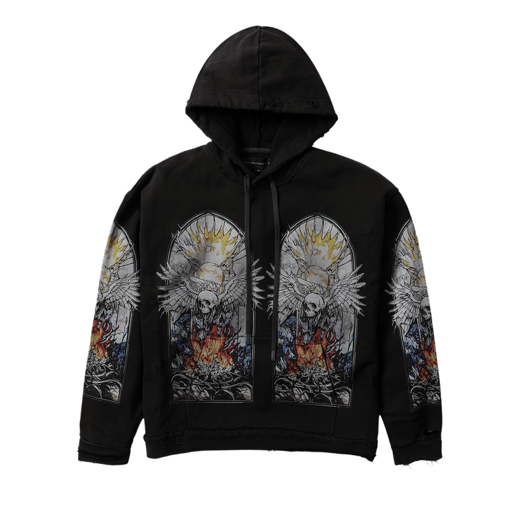 Who Decides War Skull Hooded Pullover "Coal Multicolor"