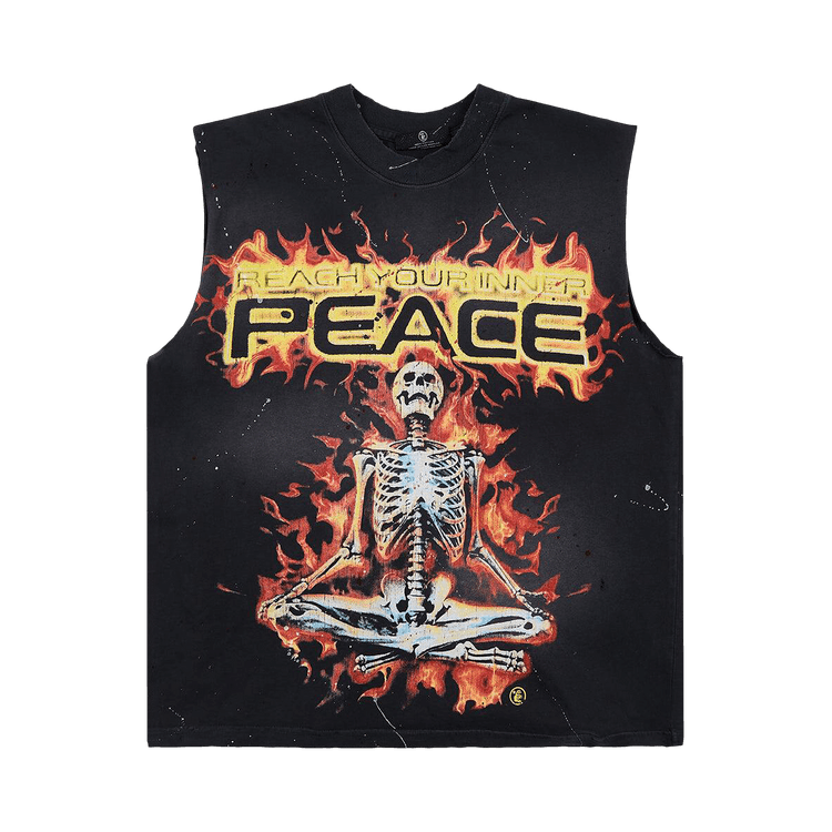 Hellstar Inner Peace Skeleton Sleeveless T-Shirt "Black"