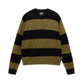 Stussy Big Stripe Crew "Dark Olive"