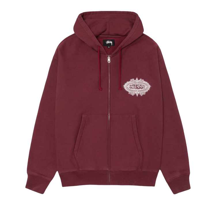 Stussy Mantra Zip Hoodie "Burgundy"