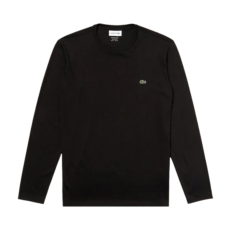 Lacoste Long Sleeved Cotton Pima T-Shirt "Black"