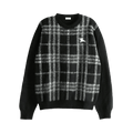 Burberry Check Crew Neck Sweater "Black/White"