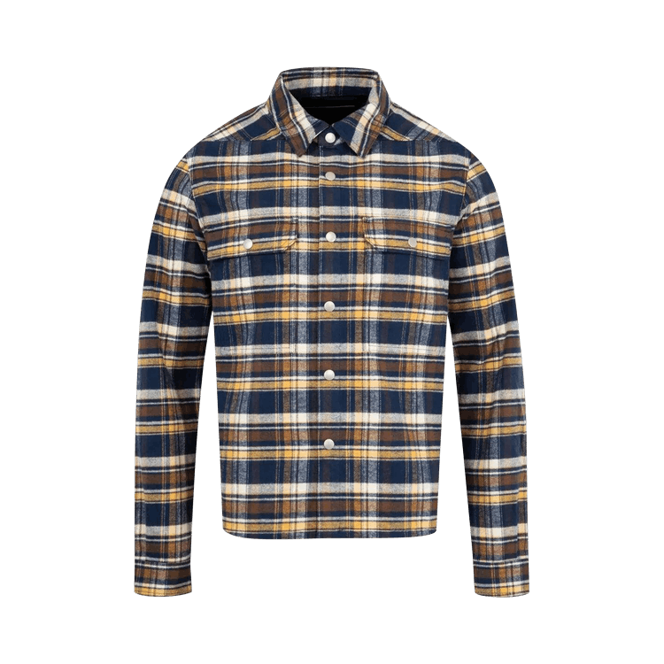 Rick Owens DRKSHDW Cropped Outershirt "Gasoline Plaid"