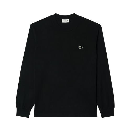 Lacoste Long Sleeved Cotton T-Shirt "Black"