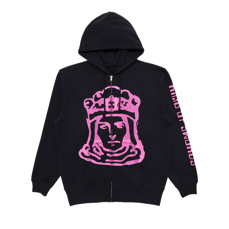 GOAT King of Swords Tarot Zip-Up Hoodie Blue/Fuchsia