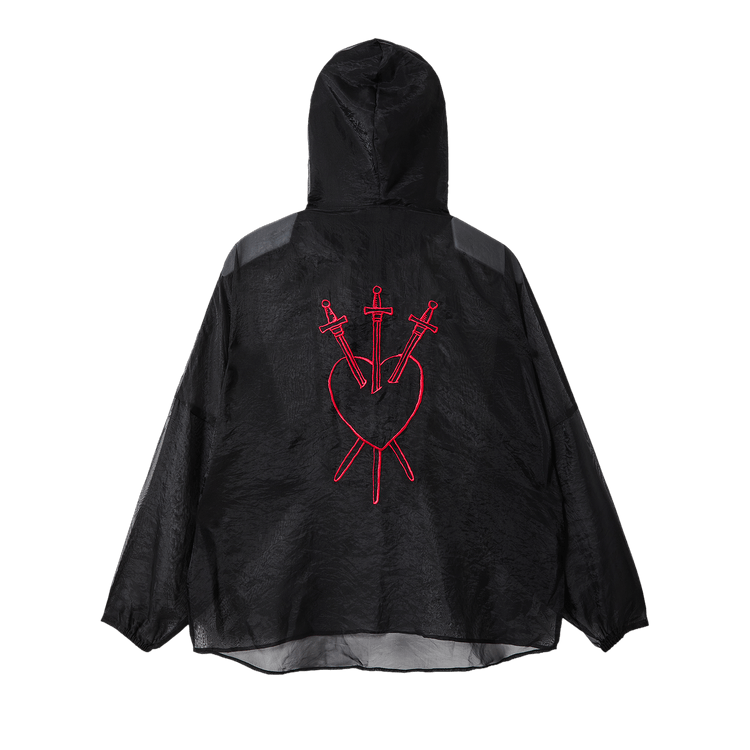 GOAT Sheer Three of Swords Tarot Anorak Black/Red