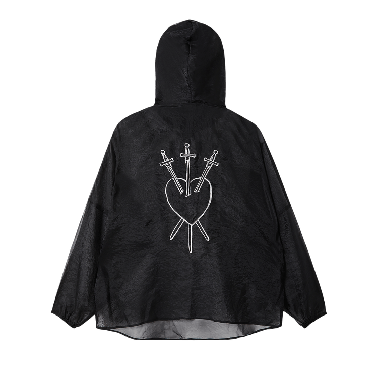 GOAT Sheer Three of Swords Tarot Anorak Black/Silver