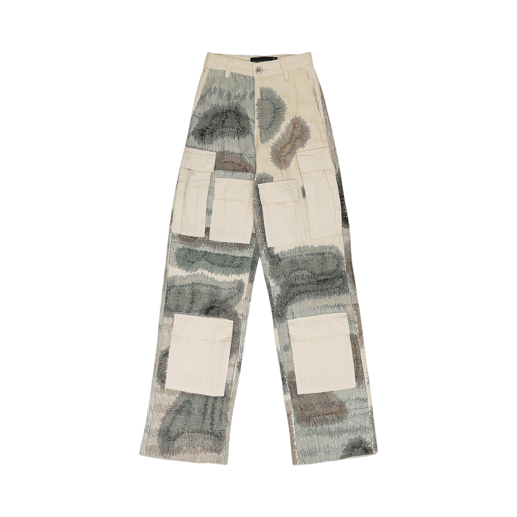 Who Decides War Camouflage Embroidery Pants "Ivory"