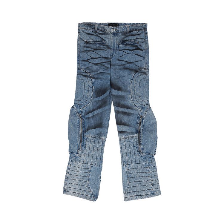 Who Decides War Raised Window Denim Pants "Blue"