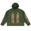 Who Decides War Flame Glass Hooded Sweatshirt "Green"