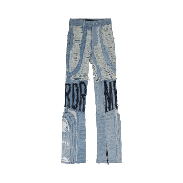 Who Decides War MRDR Moto Straight Fit Jeans "Blue"