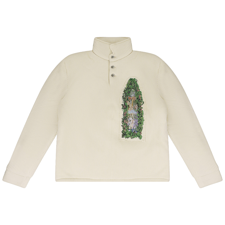 Who Decides War Puffed Rugby Button Down Shirt "Ivory"