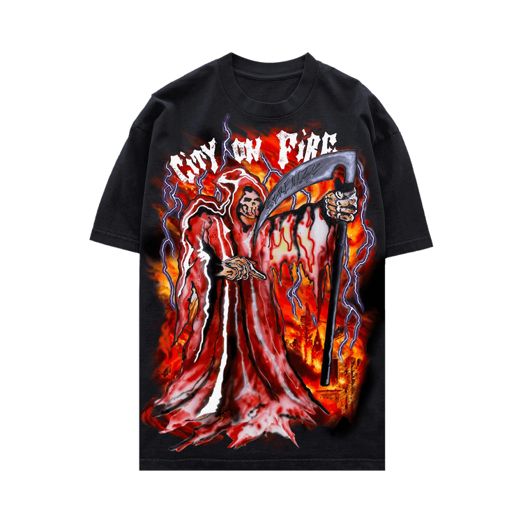 Warren Lotas City on Fire T-Shirt "Black"
