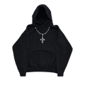 Warren Lotas Embroidered Cross Hoodie "Black"