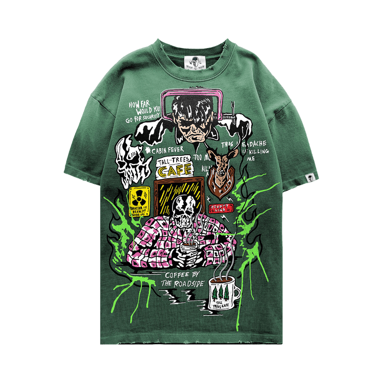 Warren Lotas Roadside Coffee T-Shirt "Green"