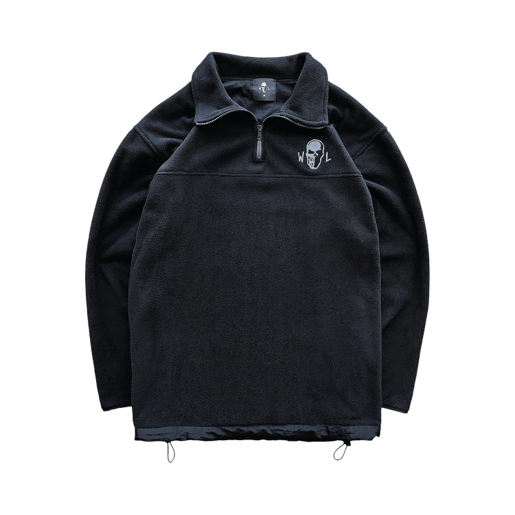Warren Lotas Skull Quarter Zip "Black"
