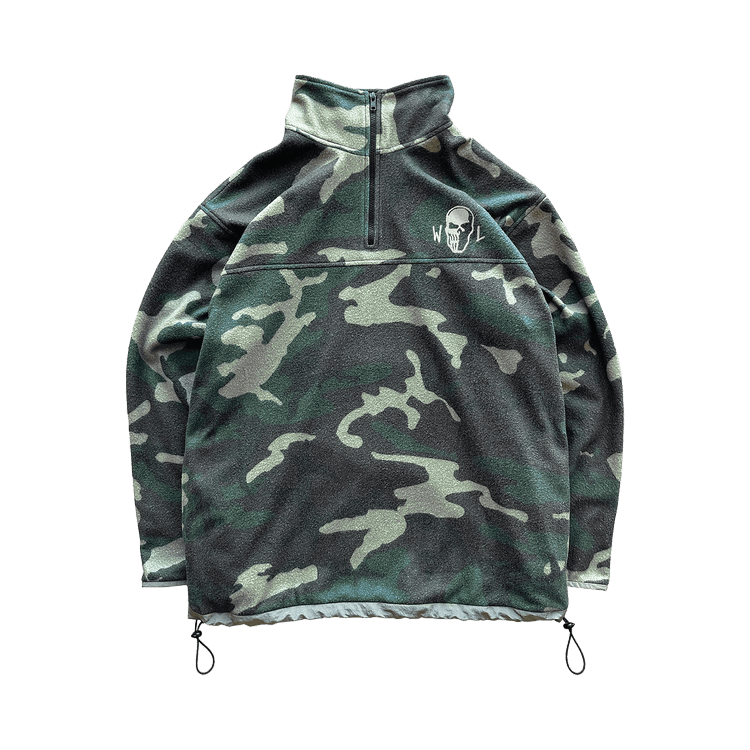 Warren Lotas Skull Quarter Zip "Camo"