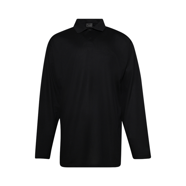 Balenciaga Long-Sleeve Polo "Black"