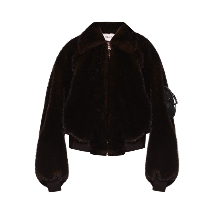 Coperni Faux Fur Bomber Jacket "Brown"