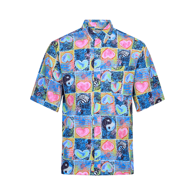Martine Rose Boxy Short-Sleeve Shirt "Blue"