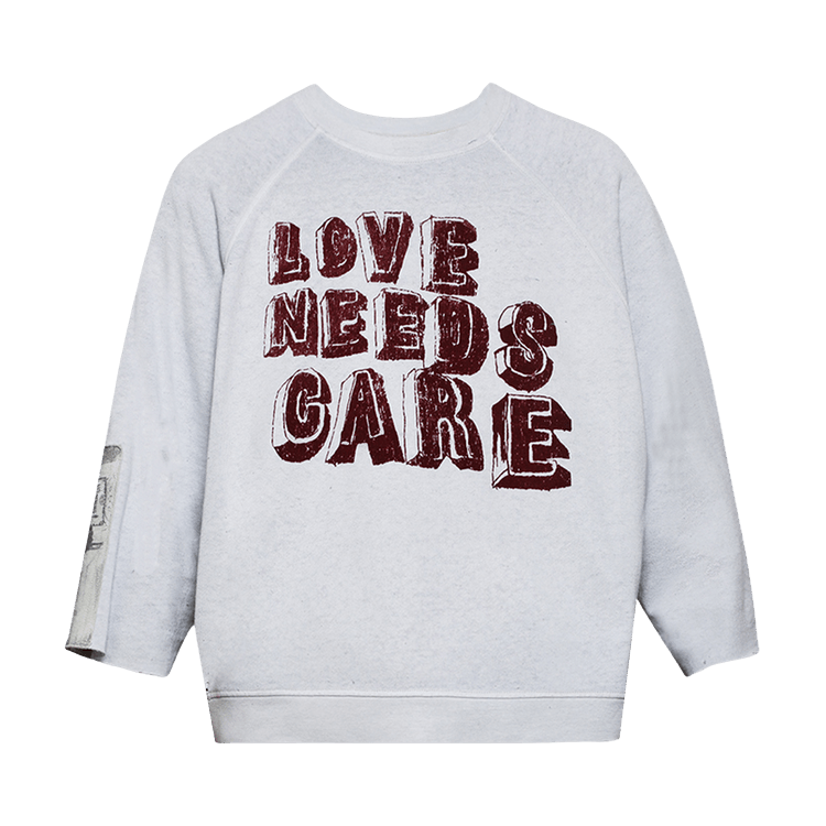 Paly Hollywood Love Needs Care Crewneck "Light Blue"