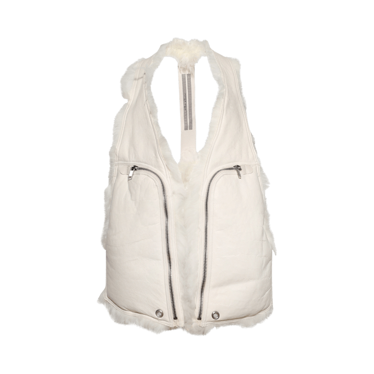 Rick Owens Gilet In Montone - Bauhaus Vest "Milk"