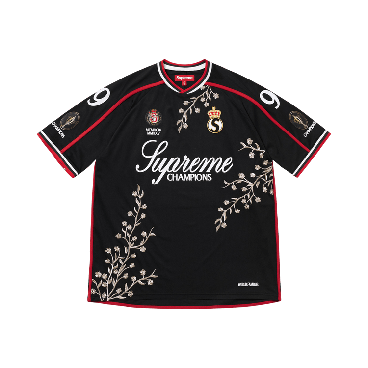 Supreme Floral Soccer Jersey "Black"