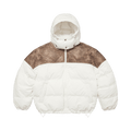 Supreme Leather Yoke Puffer Jacket "White"