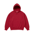 Supreme Satin Appliqué Hooded Sweatshirt "Dark Red"