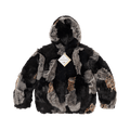 Supreme Patchwork Windstopper Hooded Faux Fur Jacket "Black"