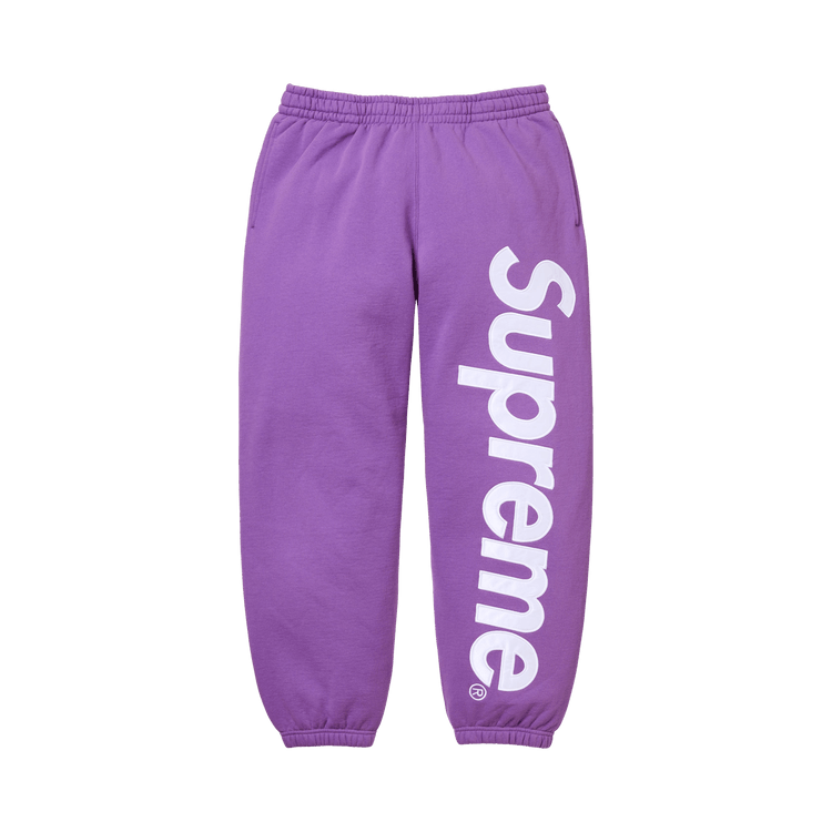Supreme Satin Appliqué Sweatpant "Violet"