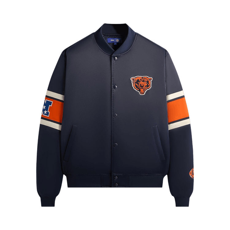 Kith For The NFL Chicago Bears Satin Bomber Jacket Nocturnal "Current"