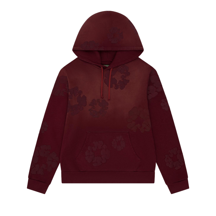Denim Tears Faded Mono Cotton Wreath Hoodie "Beet Root"